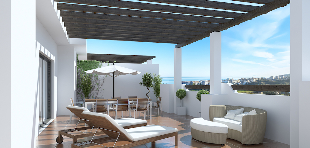 Two bedrooms apartments and penthouses with wonderful views, walking distance to the beach. Ready to move in. From € 175.000.