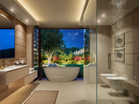 Spacious bathroom