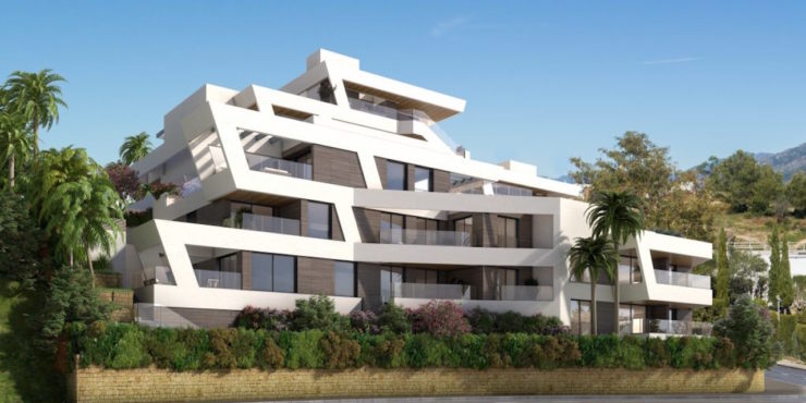 Modern and innovative architecture off plan development with 22 luxury apartments in Marbella East. From € 375.000.