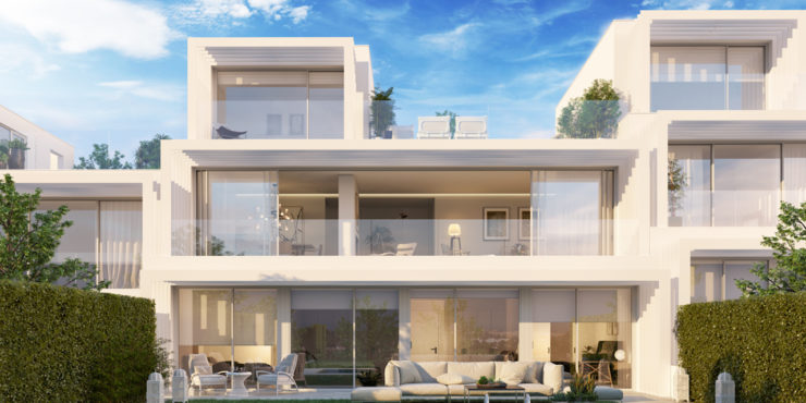 Off plan wonderful available now phase III, three to five bedrooms front line golf semidetached villas in Sotogrande resort.From € 725.000